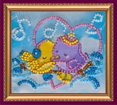 Набор-магнит для вышивки бисером «Музыка любви»