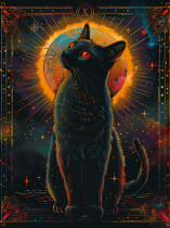 " ФРЕЯ" PZLD- 007 Пазл деревянный " Мистическая кошка" 500 элемент. 