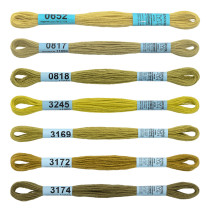 Нитки для вышивания Gamma набор мулине " СПЕКТР" 100% хлопок 7 x 8 м oliva