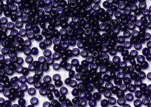 Бисер Чехия круглый 10/0 50г 30110h прозрачный очень темный синий квадратное отверстие