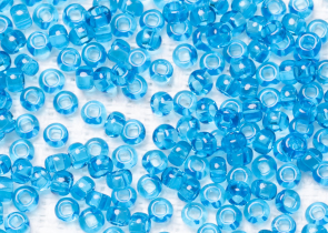 Бисер Чехия круглый 10/0 50 г 60150h прозрачный насыщенный голубой квадратное отверстие